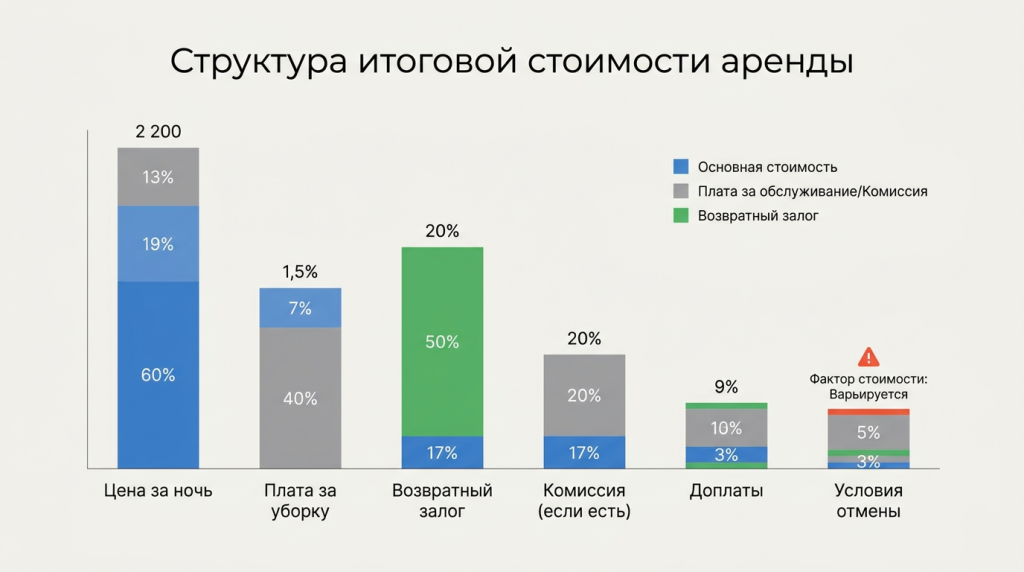 Структура итоговой стоимости аренды