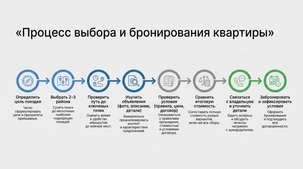 Процесс выбора и бронирования квартиры